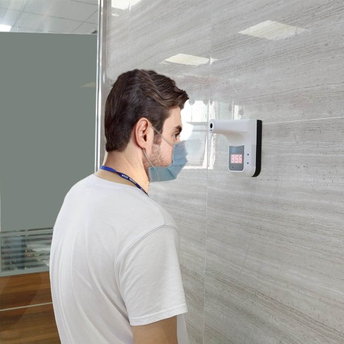 Totem Colonnina dispenser gel igienizzante mani termo scanner